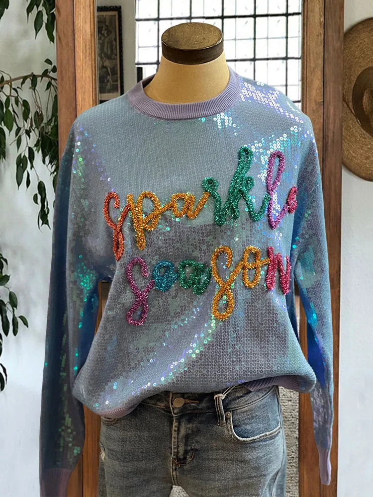 Women's Sparkly Sequin Sweatshirt - ShopEbonyMonique