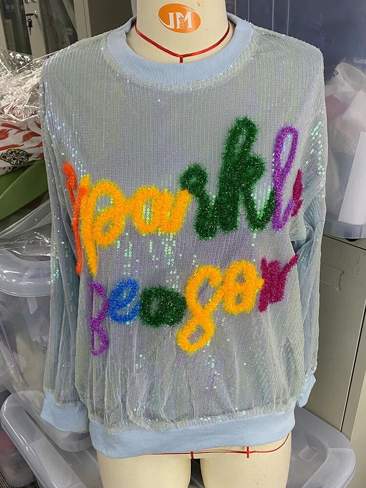 Women's Sparkly Sequin Sweatshirt - ShopEbonyMonique