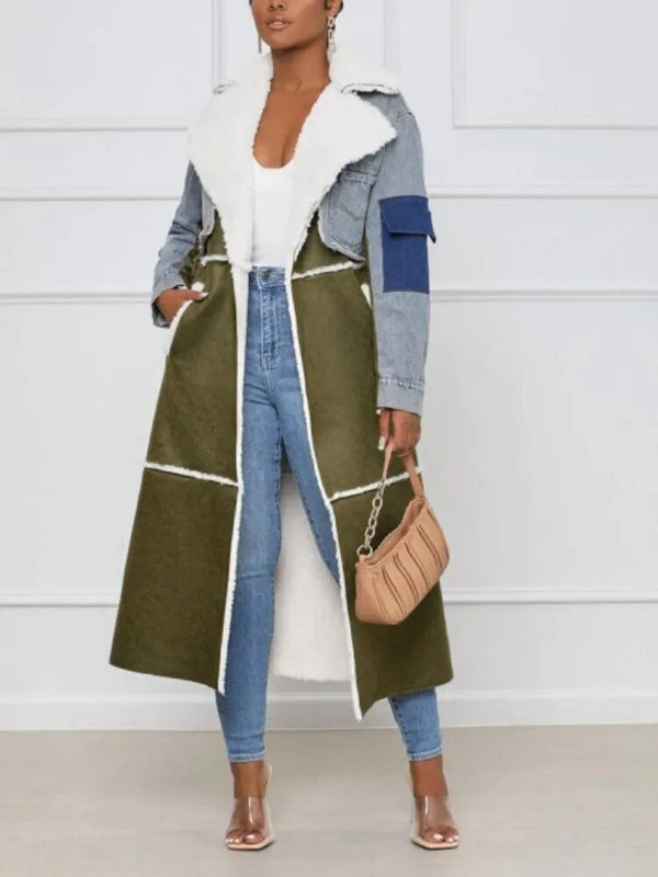 Women Denim Long Coat - ShopEbonyMonique