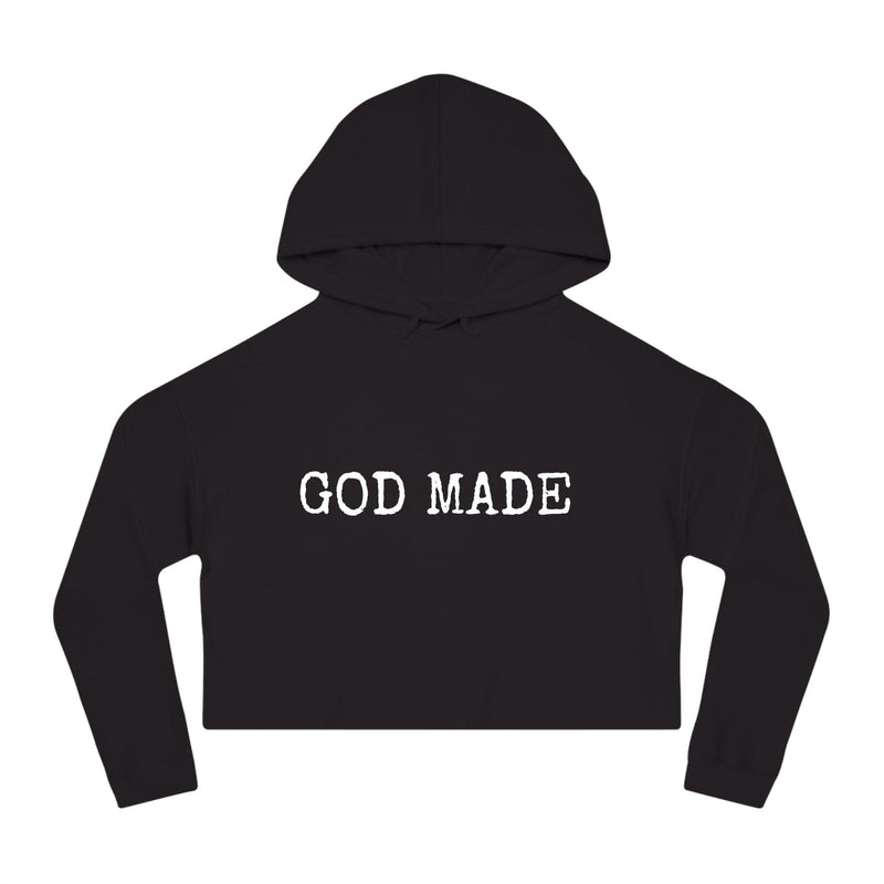 God Made Women’s Cropped Hooded Sweatshirt - ShopEbonyMonique