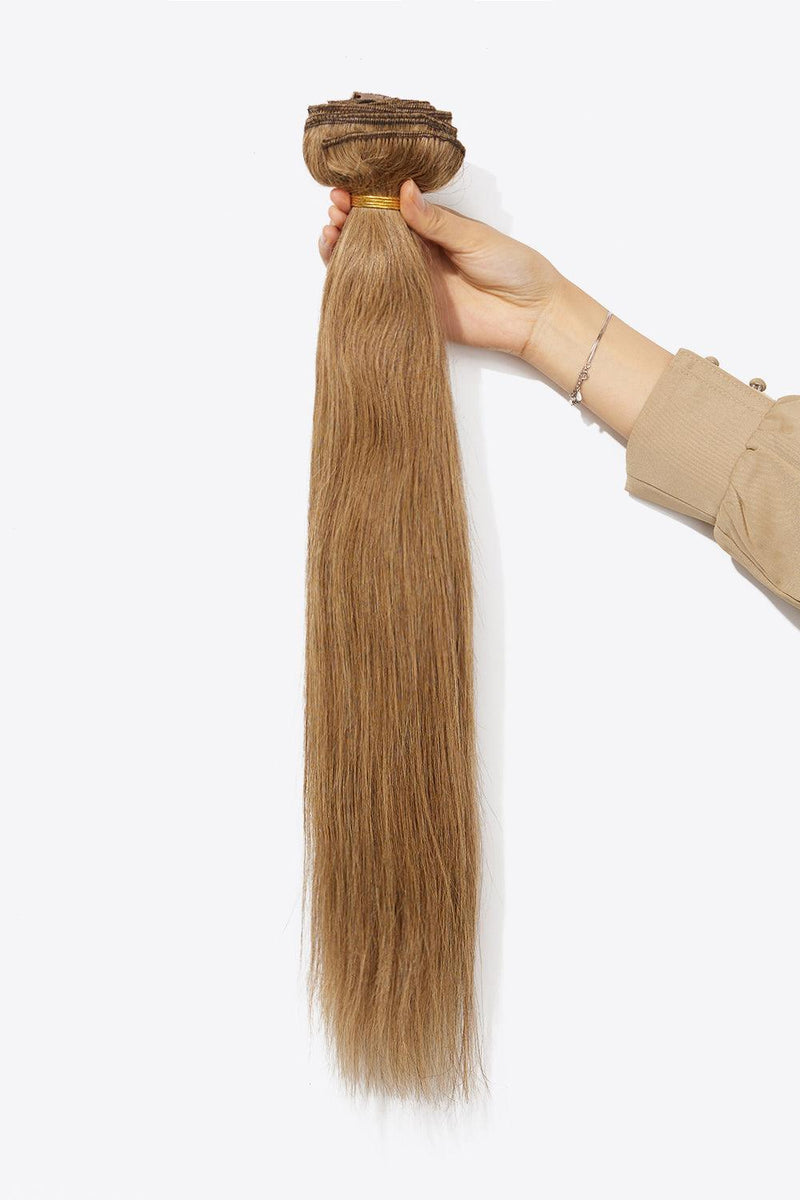 20" 200g #10 Clip-in Hair Extensions Human Virgin Hair - ShopEbonyMonique