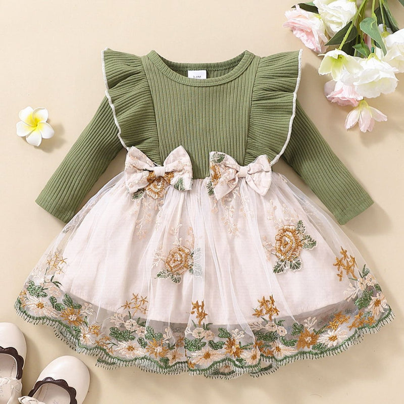 Floral Bow Tulle Dress - ShopEbonyMonique