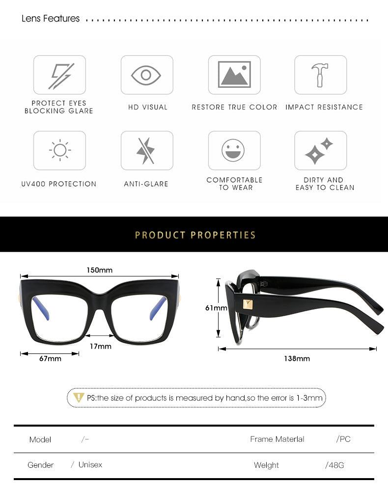  Big Clear Eyeglasses- Eye glasses-ebonymonique